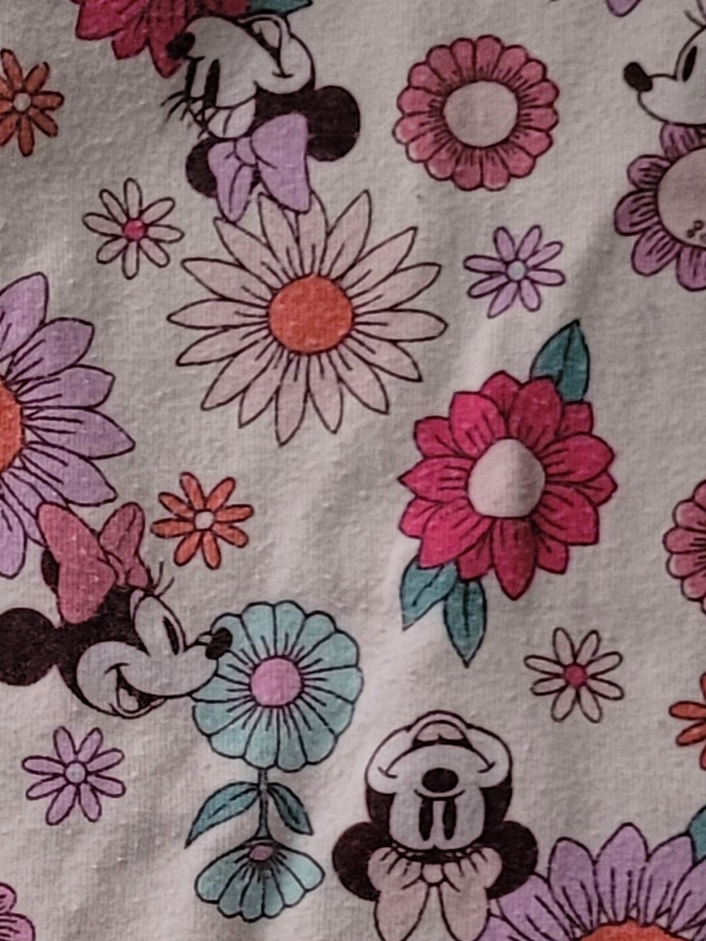 Floral Minnie Mouse Print Pant — Pink, Purple, Teal